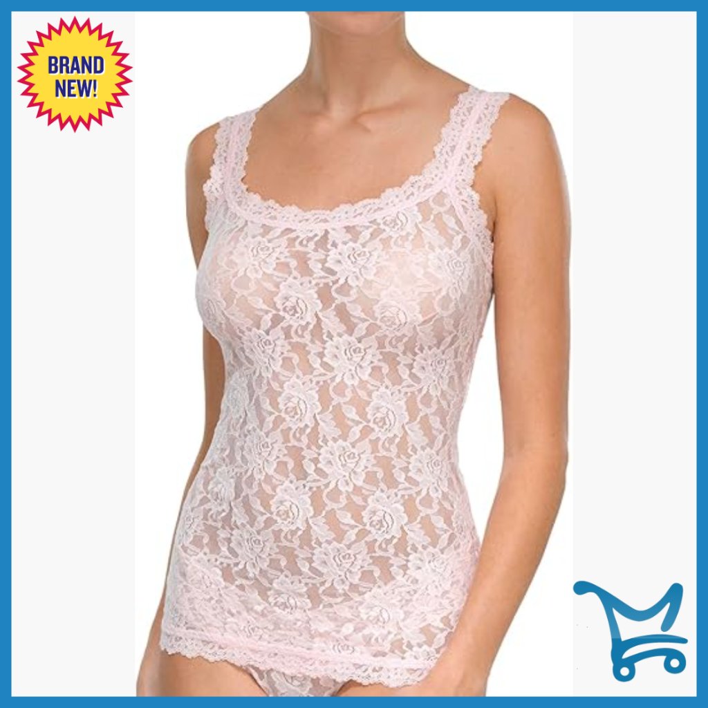 Unlined Lace Camisole With Scalloped Trim, Bra-Friendly Tank Top